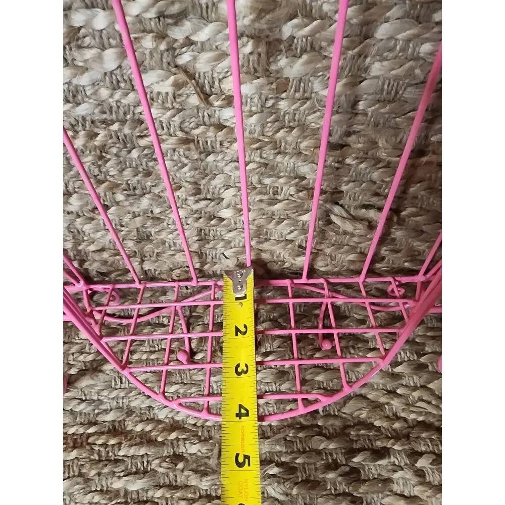 PINK PRINCESS CINDERELLA’S CARRIAGE WIRE WALL SHELF WITH HOOKS 22” HOME DECOR